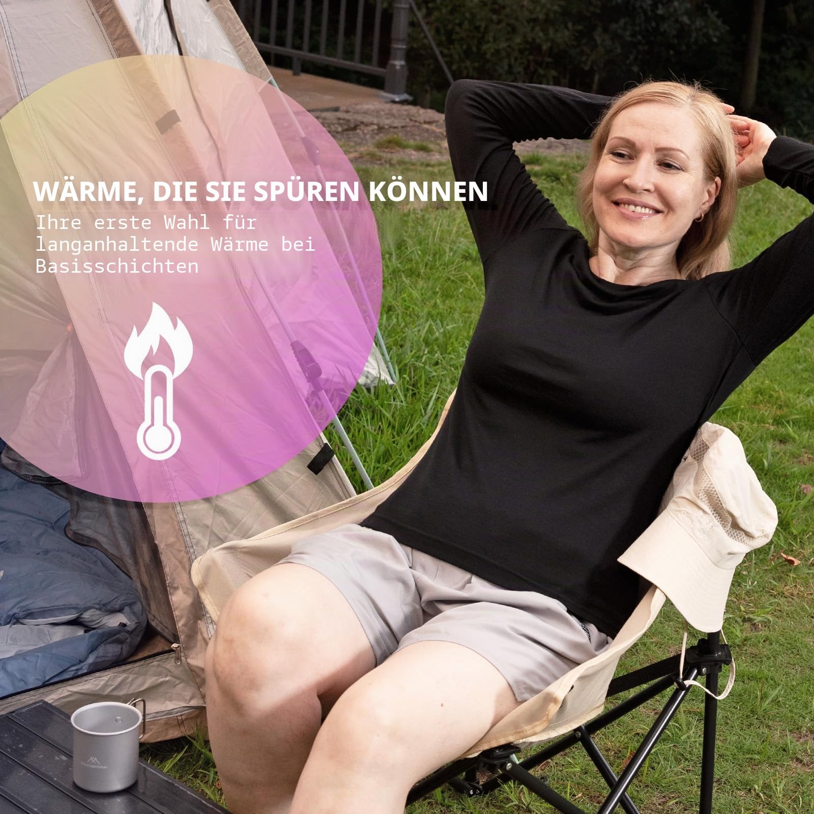 Merino Protect 100% Merino Shirt Damen Langarm Warme Unterwäsche Weicher Unterhemd Ideal Wandern Und Skifahren