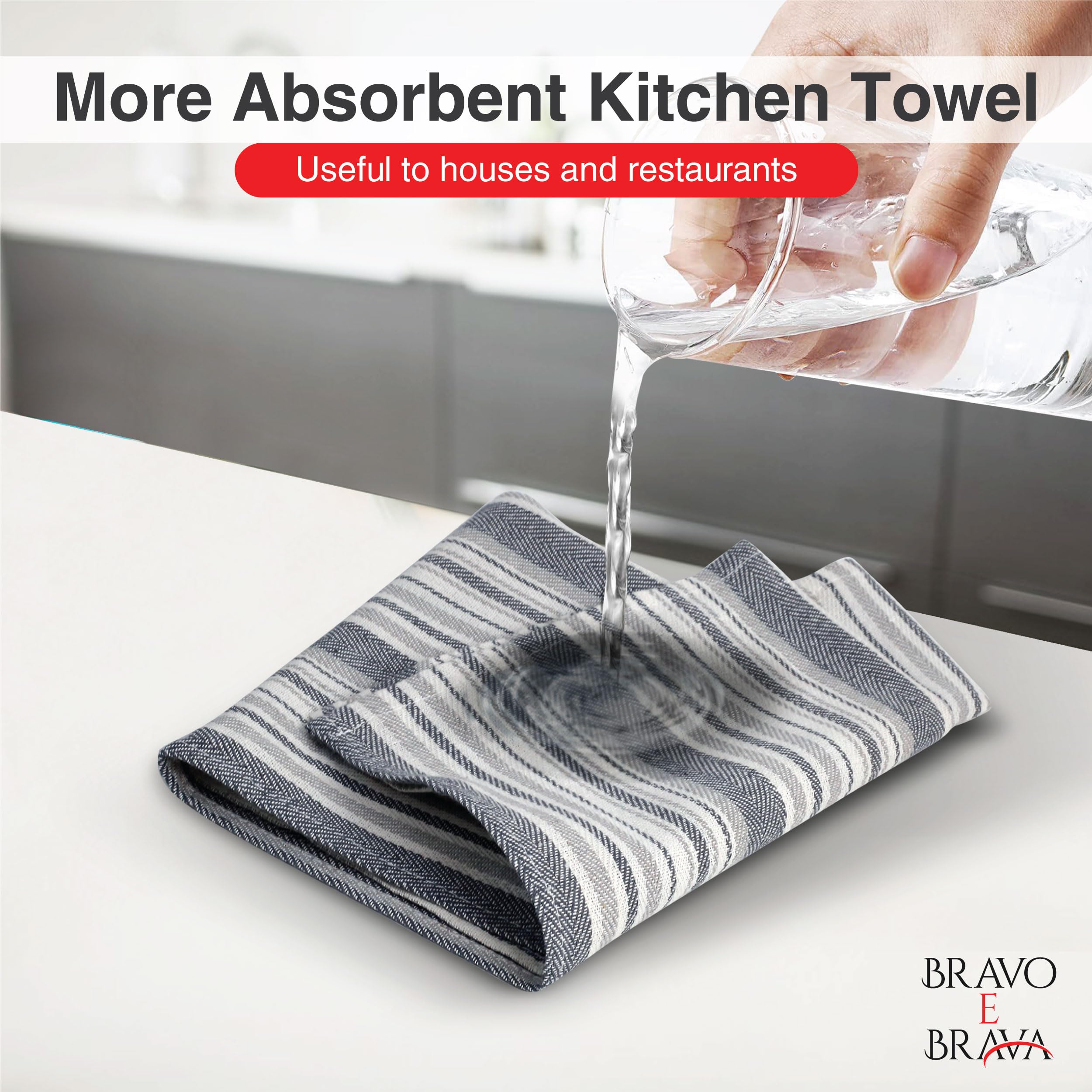 Zestaw 5 ściereczek do herbaty – 100% bawełna 45 x 70 cm – bardzo chłonny ręcznik do herbaty – ręcznik kuchenny można prać w pralce, ręczniki kuchenne do kuchni (5 ręczników CC)