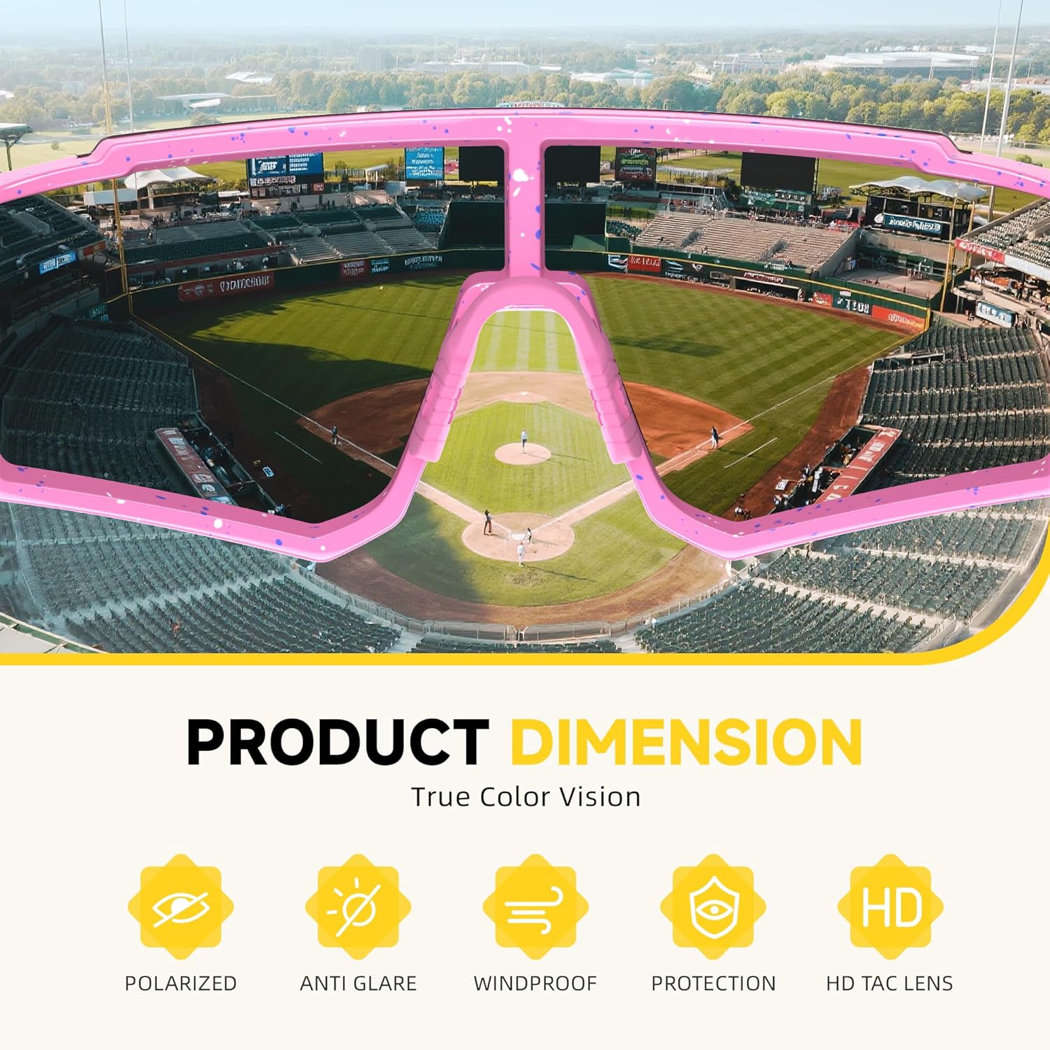 Kids Polarized Sunglasses for Boys & Girls, Youth Baseball Softball Cycling Sports Sunglasses UV Protection Ages 3-12