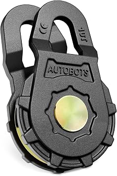 AUTOBOTS Heavy Duty Snatch Block for Winch Recovery Black