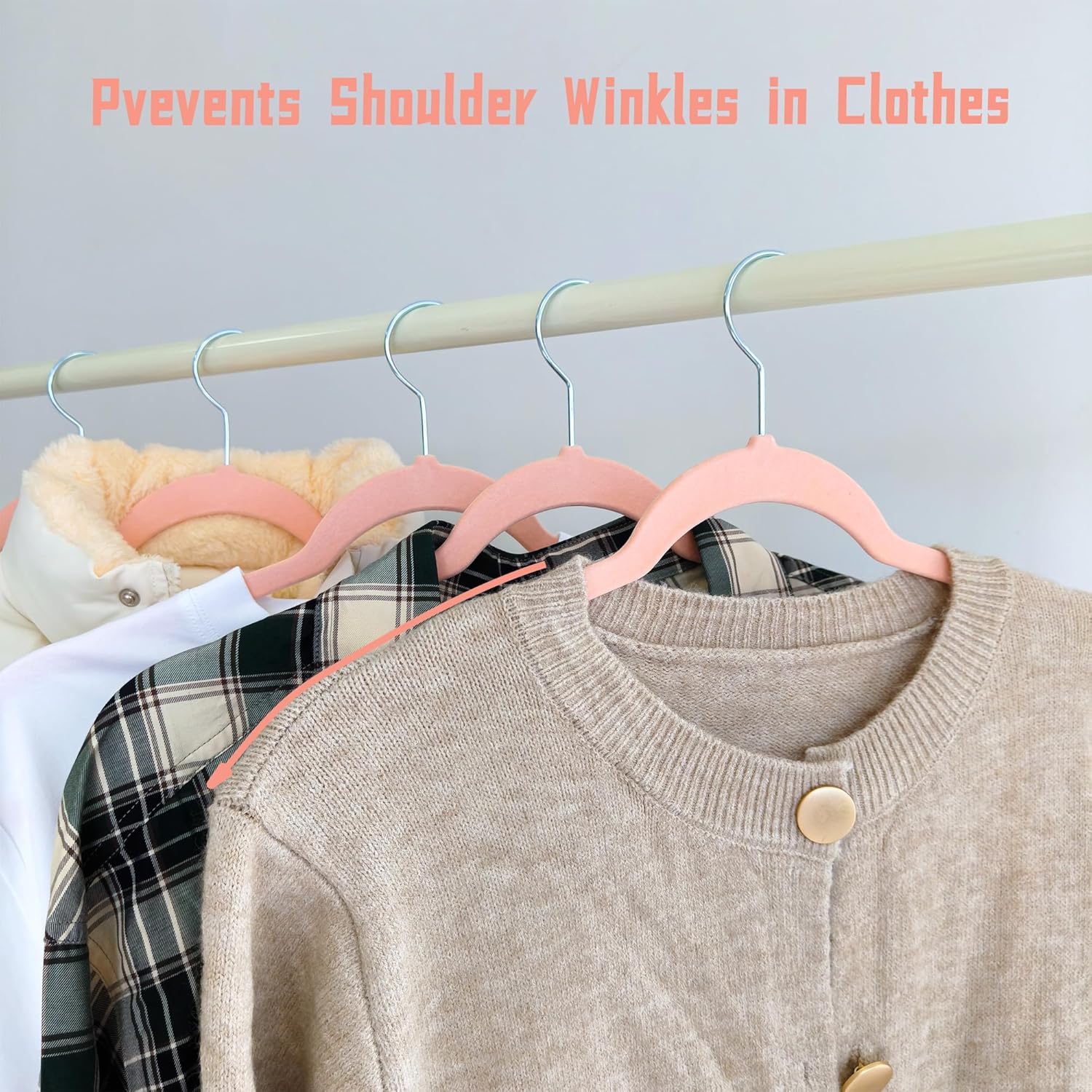 Pink Velvet Hangers 60 Pack, Anti-Slip Slim Space Saving Hangers with 360° Swivel Hook, 17.7 Inch Velvet Clothes Hangers for Coats,Sweater,Jackets,Dresses, Shirts, Suits & T-Shirts (Pink, 60)