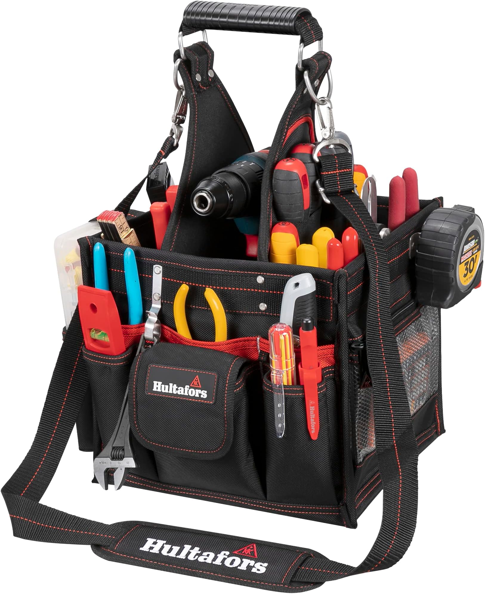 Work Gear HT5582 Electrical/Maintenance Tool Carrier, 23 Pockets, Heavy Duty Ballistic Polyester Tool Bag