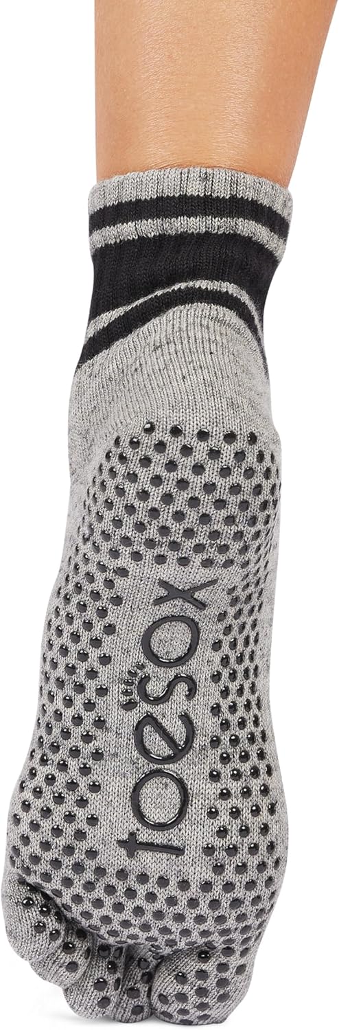 toesox Grip Full Toe Socks – Women's Toe Socks for Yoga, Pilates, Barre & Studio Workouts