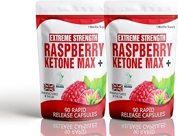 Raspberry Ketone Pure 180 Rapid Release Capsules Weight Management Keto Diet Suitable for Vegetarians and Vegans 1500mg Daily Dose Pure No Fillers 2 Bottles