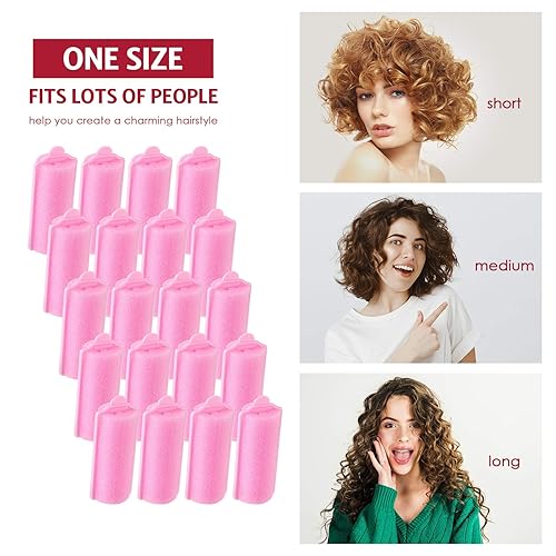 Miniatura 6 de Syhood 48 rodillos de esponja de espuma, rizadores suaves para dormir, rizadores de esponja flexible y peine de cola de rata para mujeres peinados