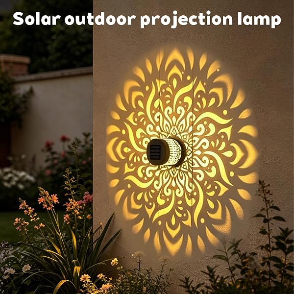 Lanterne Solaire Mandala, Métal LED Nomade Etanche Exterieur a Suspendre Lampe Solaire Exterieur a Poser, Ampoule Solaire Exterieur pour Jardin Terrasse Deco Balcon Amenagement Balcon (2 pièces) - 5