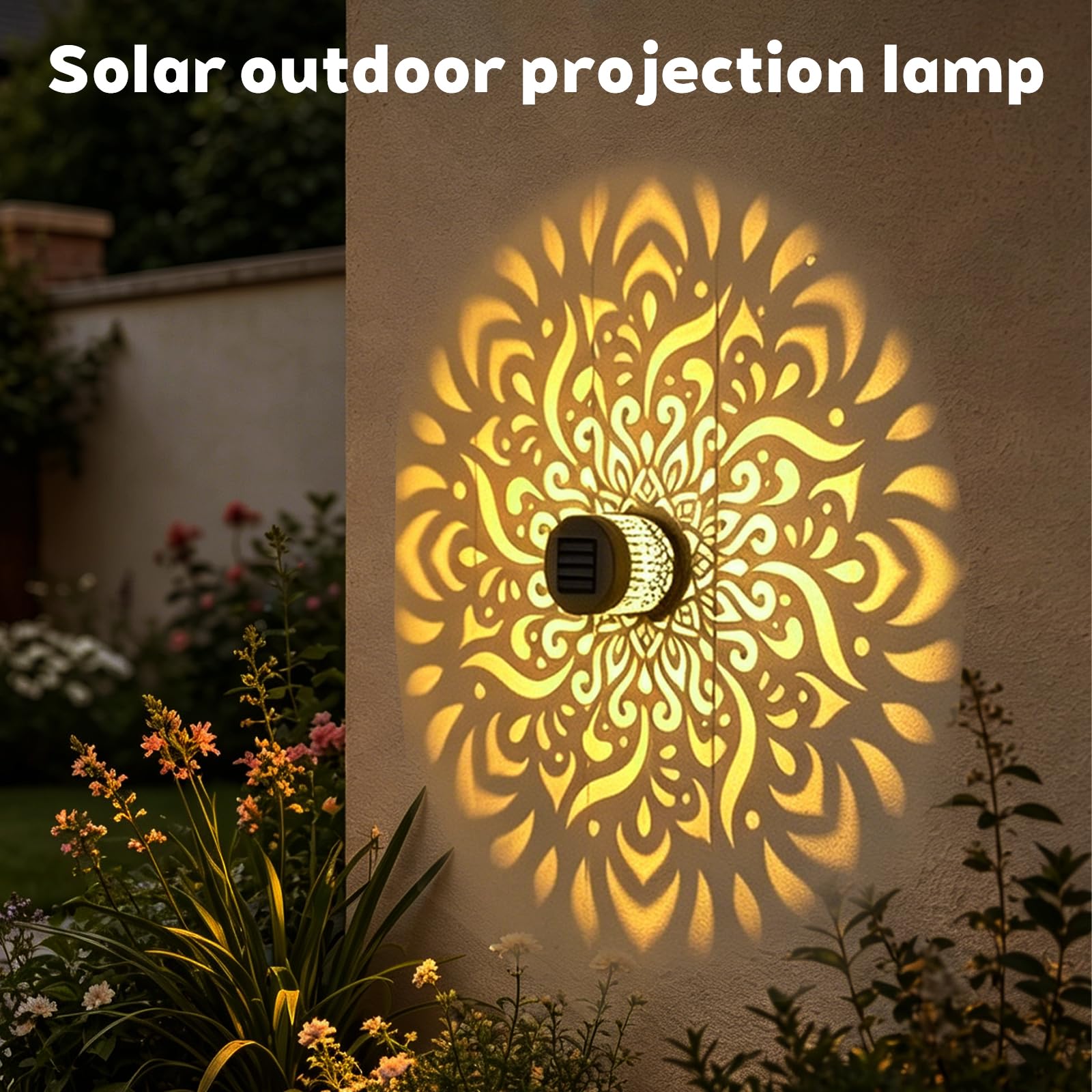 Lanterne Solaire Mandala, Métal LED Nomade Etanche Exterieur a Suspendre Lampe Solaire Exterieur a Poser, Ampoule Solaire Exterieur pour Jardin Terrasse Deco Balcon Amenagement Balcon (2 pièces) - 5