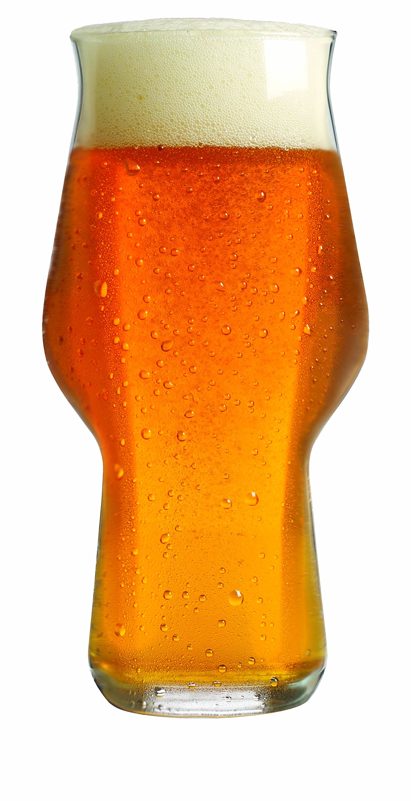 MasterBrew Sienna 16 oz Glass-(2 PACK) gift box Beer Gl, Clear