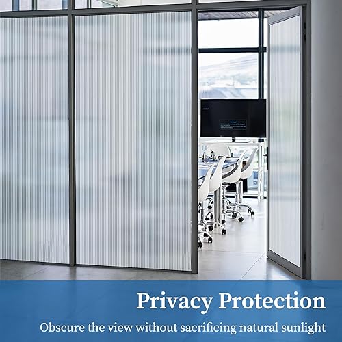 Miniatura 5 de FEOMOS Película de vidrio esmerilado, película de privacidad para ventana, calcomanías decorativas de ventana, calcomanías de vidrio 3D para