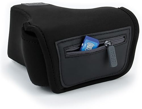 Miniatura 3 de USA Gear Funda para cámara DSLR con almacenamiento de accesorios con cremallera, neopreno flexible y trabilla para cinturón, compatible con Canon,