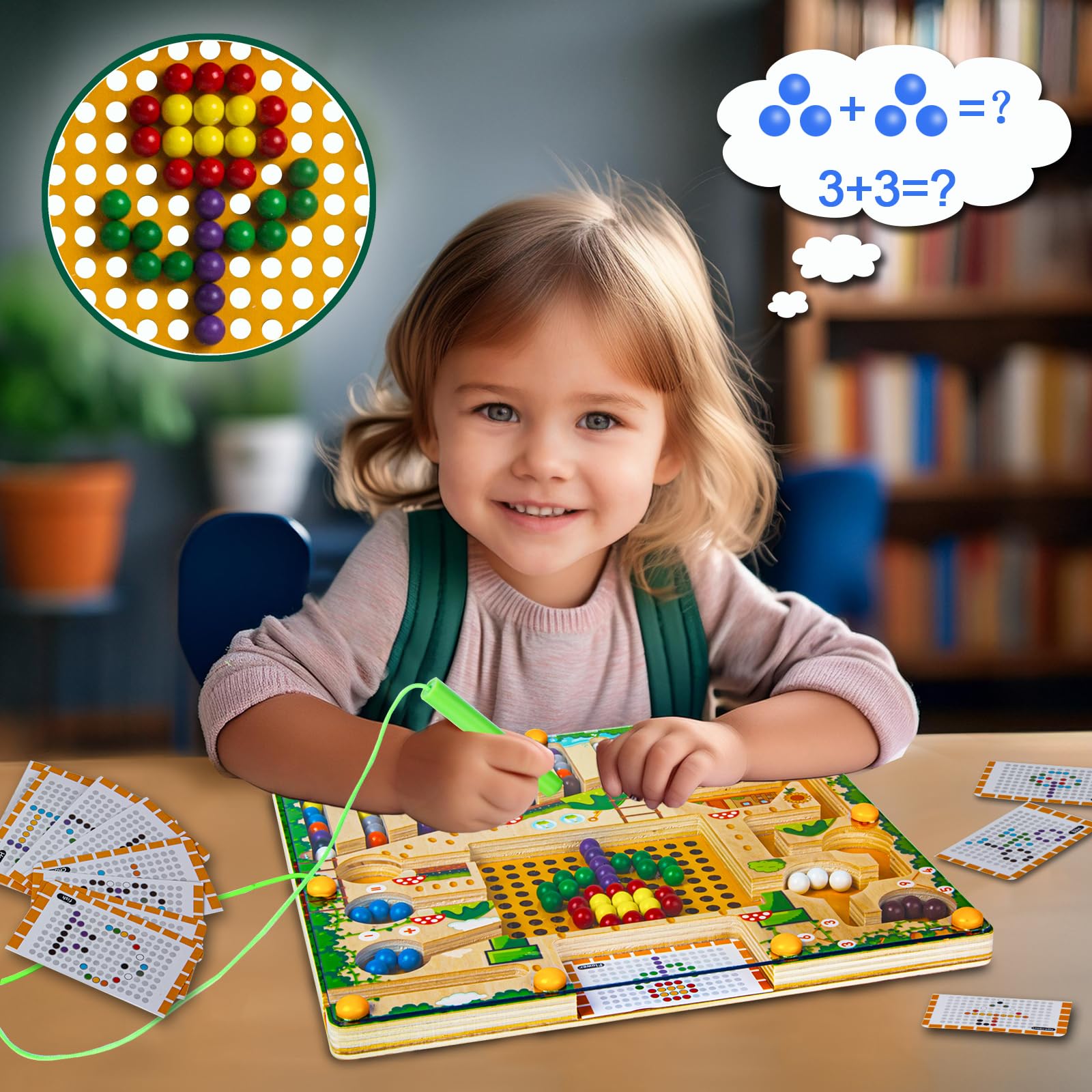 Giochi Bambini 2 3 4 Anni 3 In 1 Educativi Giochi Montessori 2 3 4 5 Anni Labirinto di Legno Colorate Palline Giochi Magnetici per Bambini 2 3 4 Anni Giocattoli Natale Regalo Bambini 2 3 4 5 Anni
