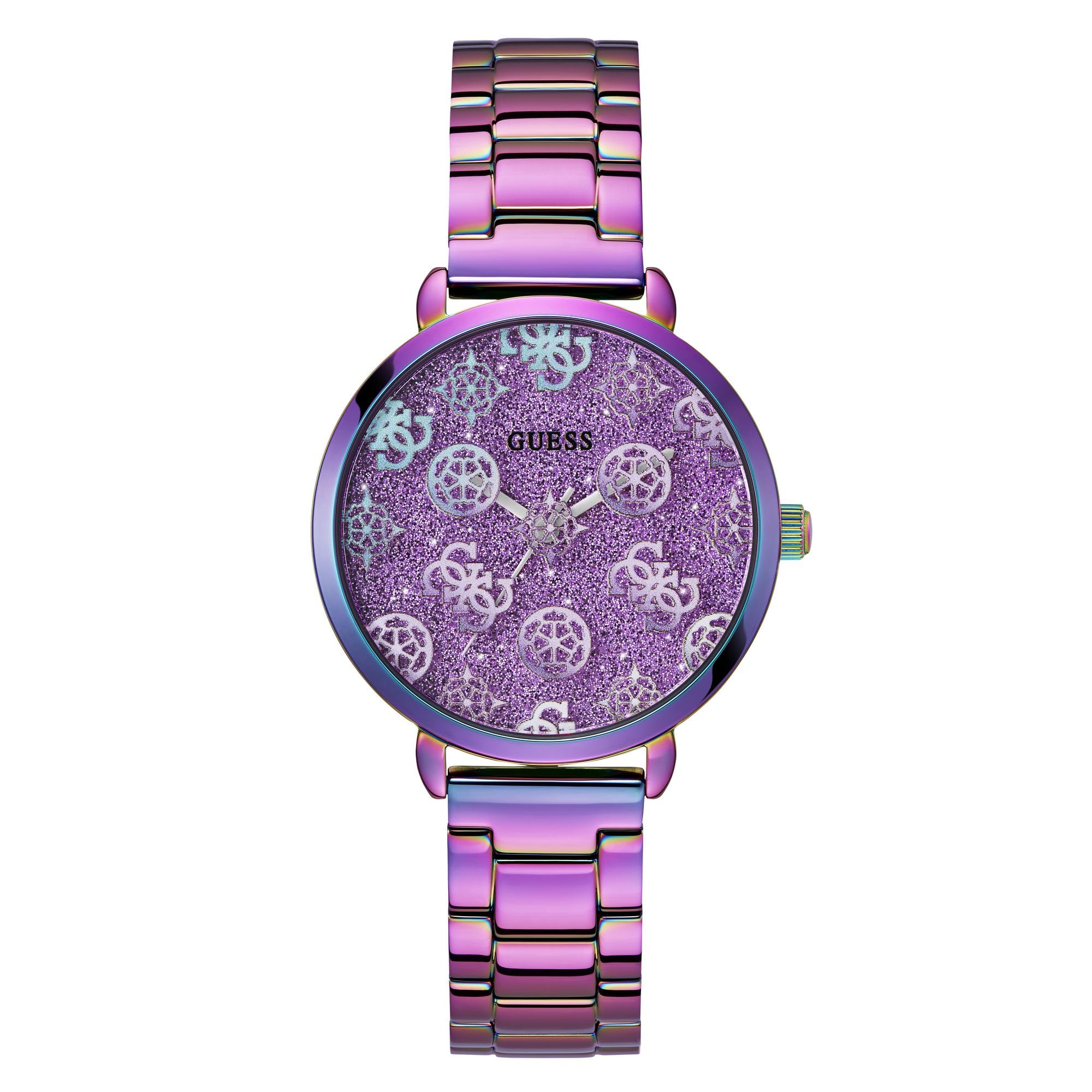 GUESS Womens Stainless Steel Analog Purple Dial Watch-Gw0670L3, Band Color:Purple (B0CXXH2H9X) Amazon Price History, Amazon Price Tracker
