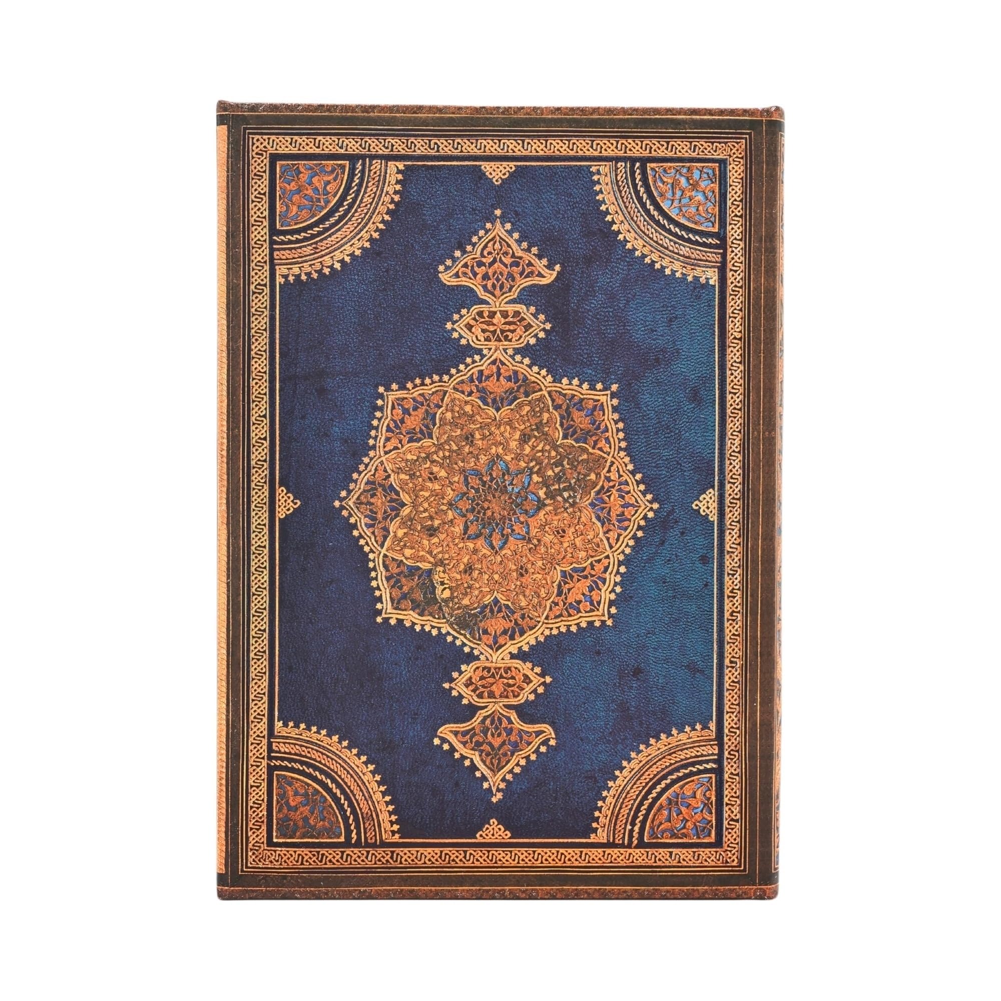 Paperblanks | 2026 Safawidian Indygo | Szawidyjska sztuka wiązania | Kalendarz 12 monatów | Midi | Poziomy | z klapką | 160 Pg | 100 GSM