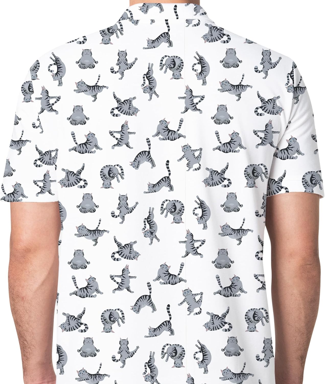 Funny Hot Dog Polo Shirt for Men &Women, Funny Polo Golf Shirt Short Sleeve Button Up, Food Pattern Summer Shirt