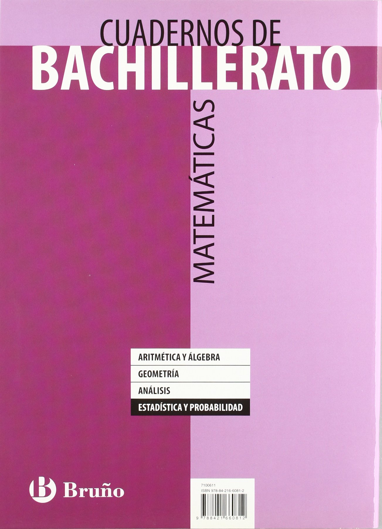 Cuaderno Matemáticas Bachillerato Estadística y probabilidad