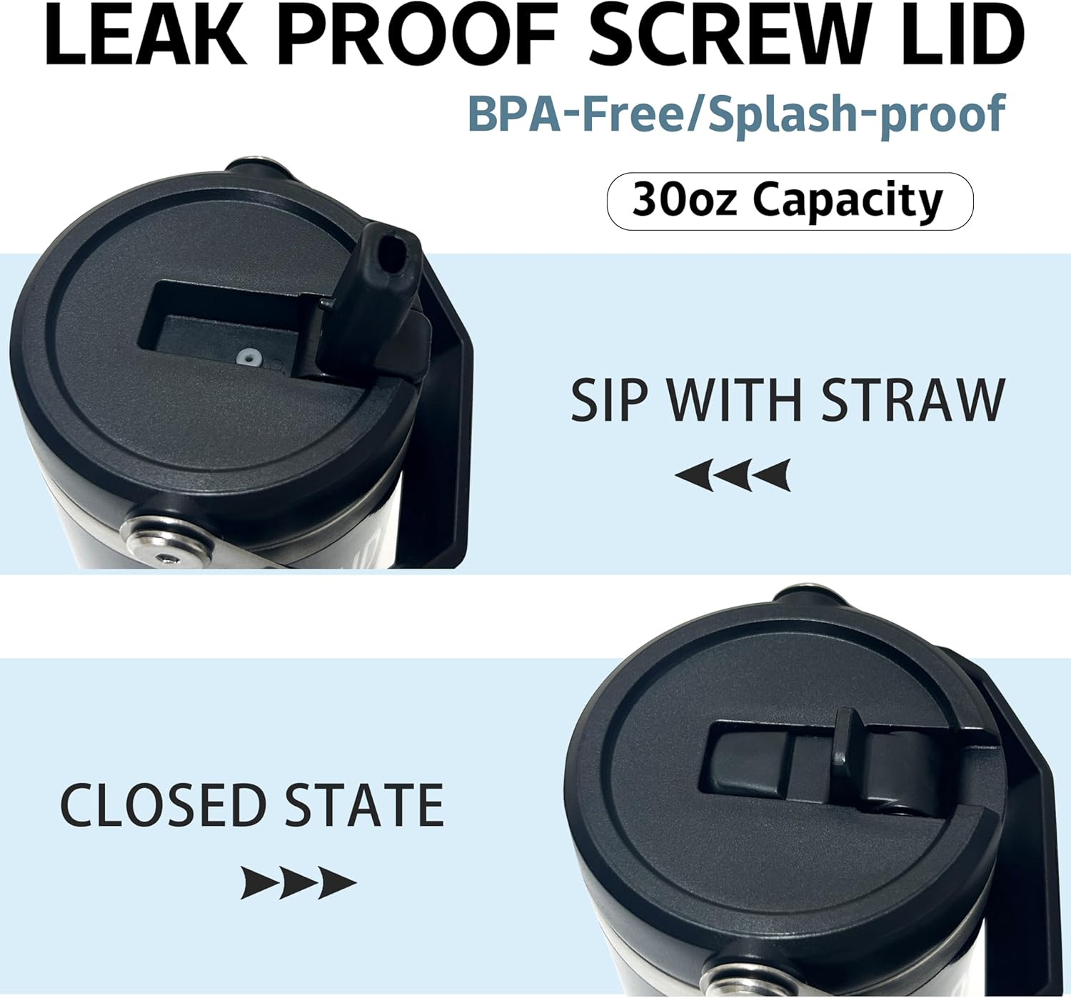 Queen Hero 30 oz Axolotls Tumbler with Handle, Large Insulated Tumbler with Flip & Straw Coffee Mug Cup Stainless Steel Gifts for Women Men Youth - Image 3