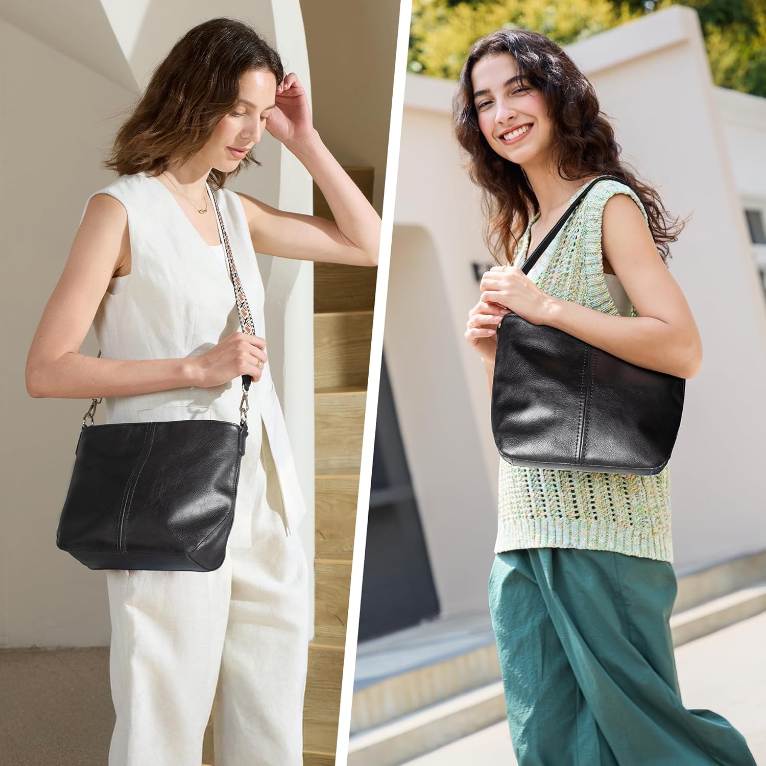 VONAL Hobo Crossbody Bags for Women, Vegan Leather Purses Shoulder Handbags for women PU leather Tote Bags Everyday Purse - Image 2