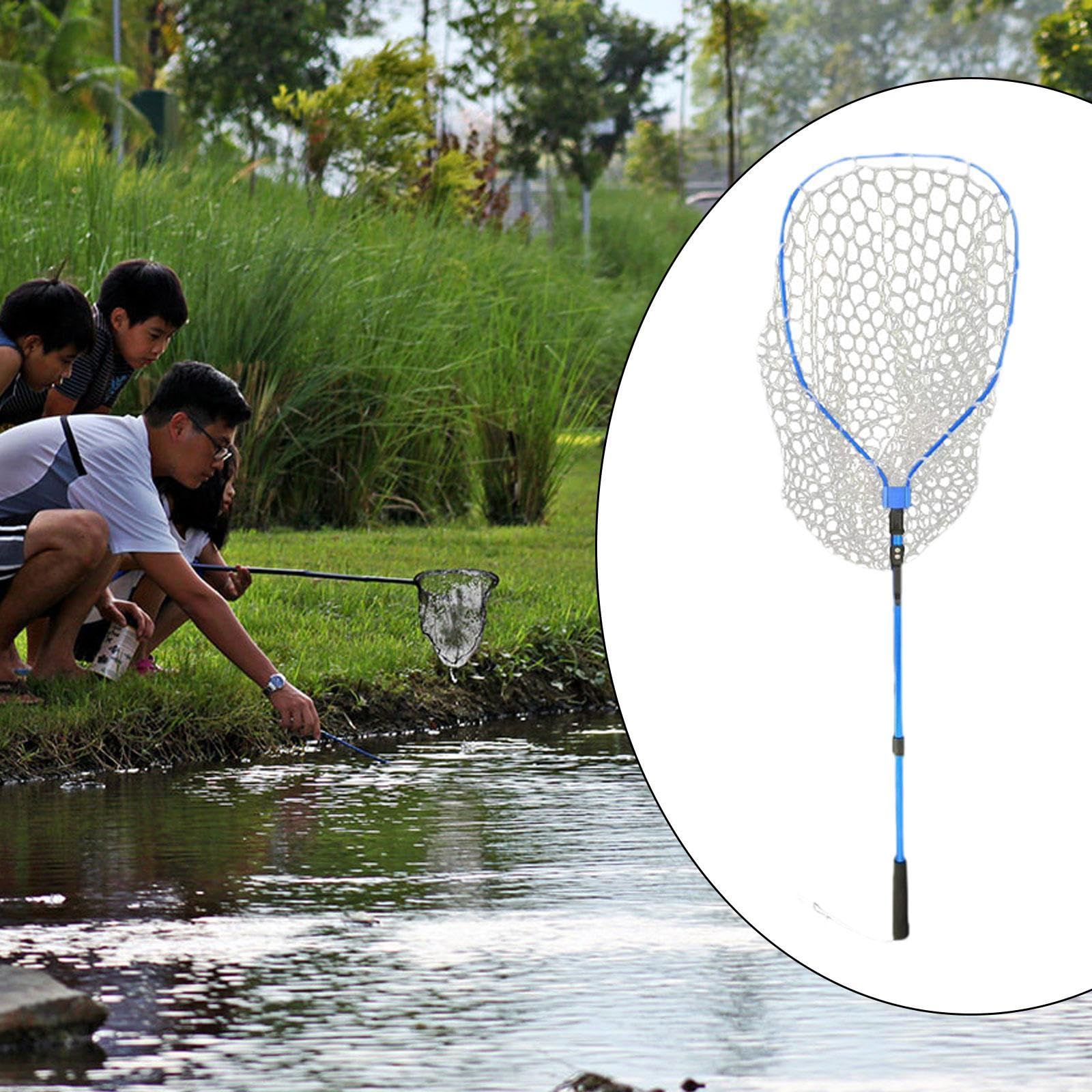 Red de Pesca Plegable de Secado Rápido con Agarre Antideslizante, Red para Liberar Peces para Hombres Y Mujeres Al Aire Libre.