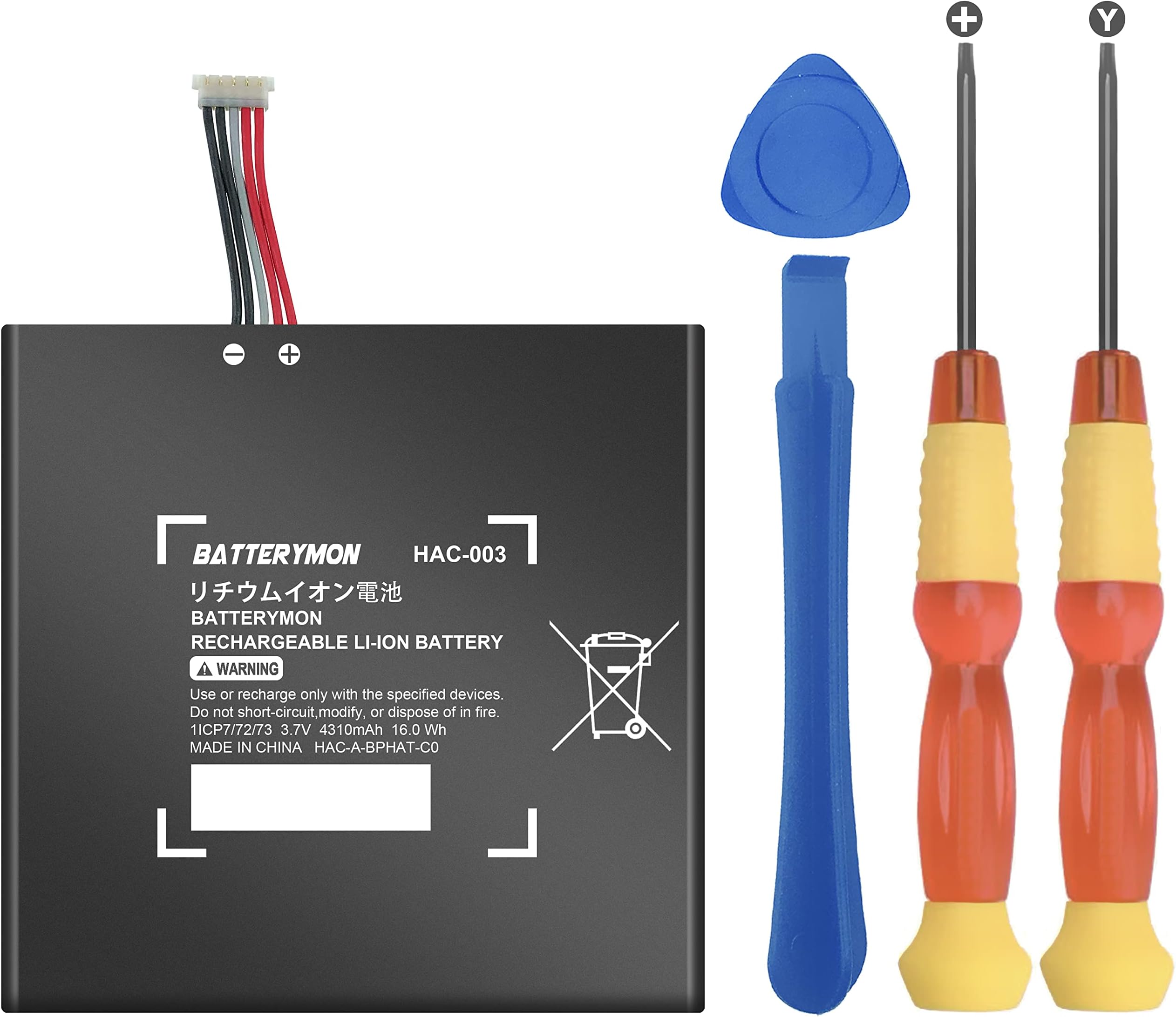 HAC-003 Battery Compatible with Switch 2017 Game Console HAC-001 HAC-A-BPHAT-C0 HAC-S-JP/EU-C0 (3.7V 16Wh)