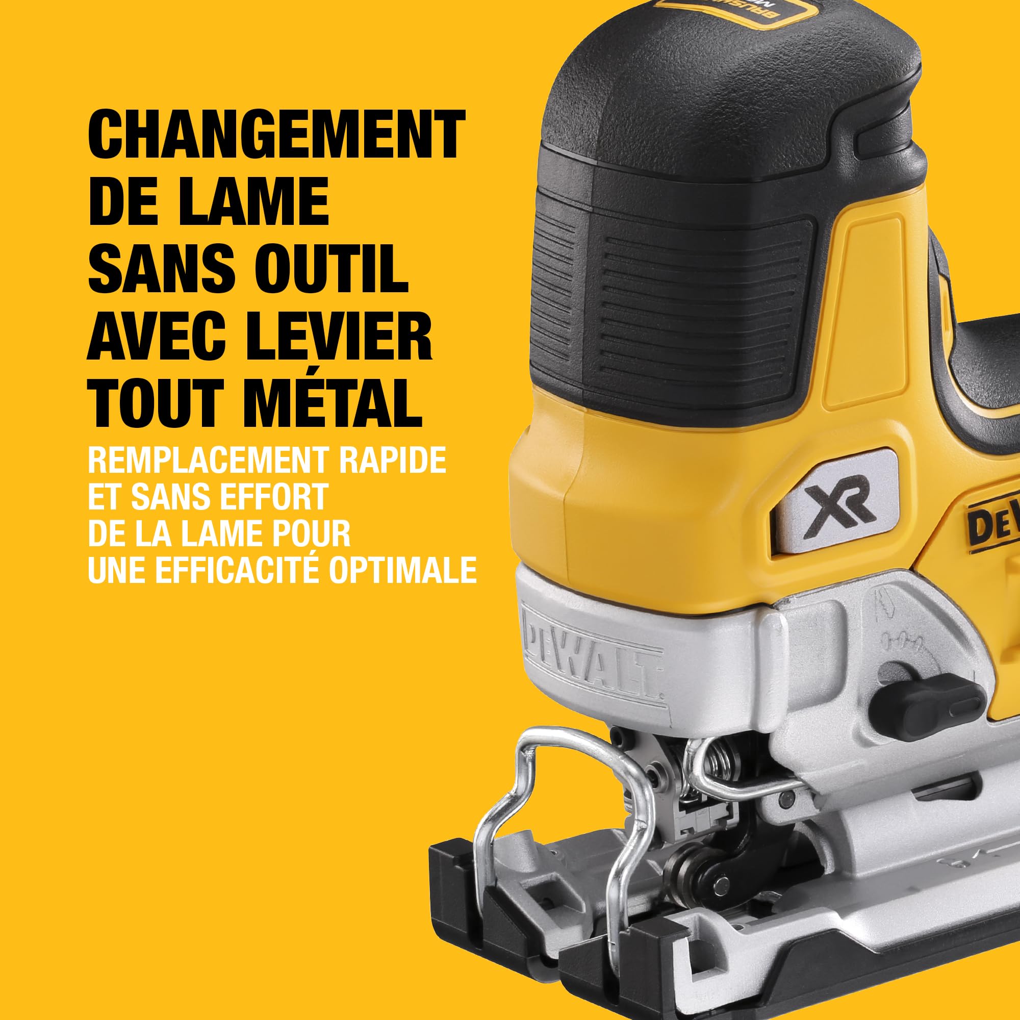DEWALT Scie sauteuse sans balais 18 V XR avec poignée intégrée, outil seul, DCS335N-XJ