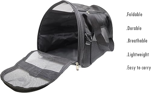 Vista 19 de Transportador de mascotas aprobado por aerolíneas para gatos medianos y pequeños, cachorros, gatitos pequeños, perros y gatos, transportador de Azul