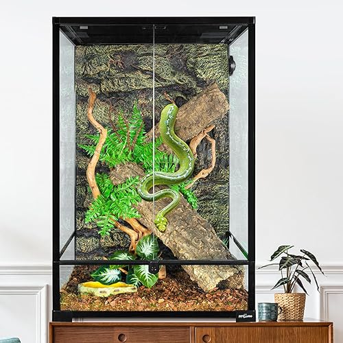 Miniatura 7 de REPTIZOO Terrario de reptiles de 90 galones de 24 x 24 x 36 pulgadas, tanque grande de vidrio para reptiles, terrario alto con puerta de apertura