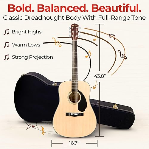 Vista 56 de Conjuntos de guitarras acústicas Fender CD-60. Negro