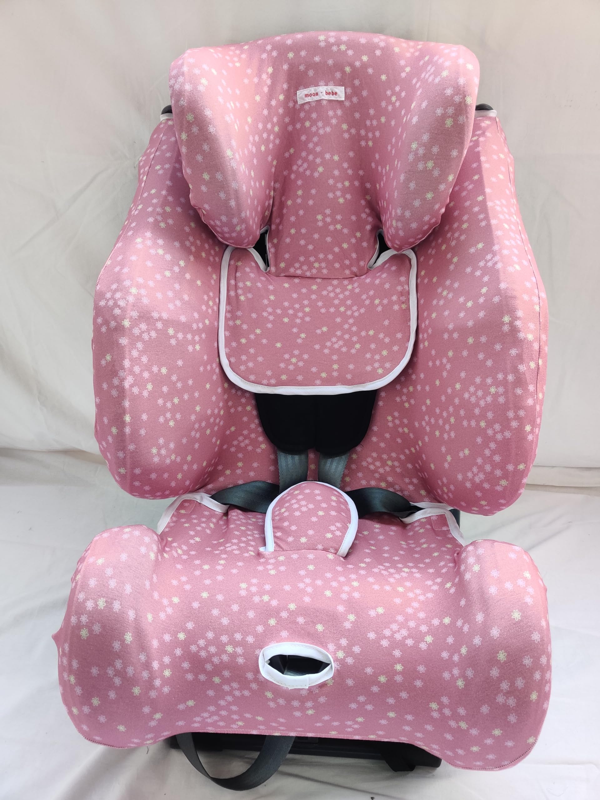 moon-bebe Fund de algodón para Silla de Coche Compatible con Klippan Triofix Century y klippan OPTI 129 (Pink)