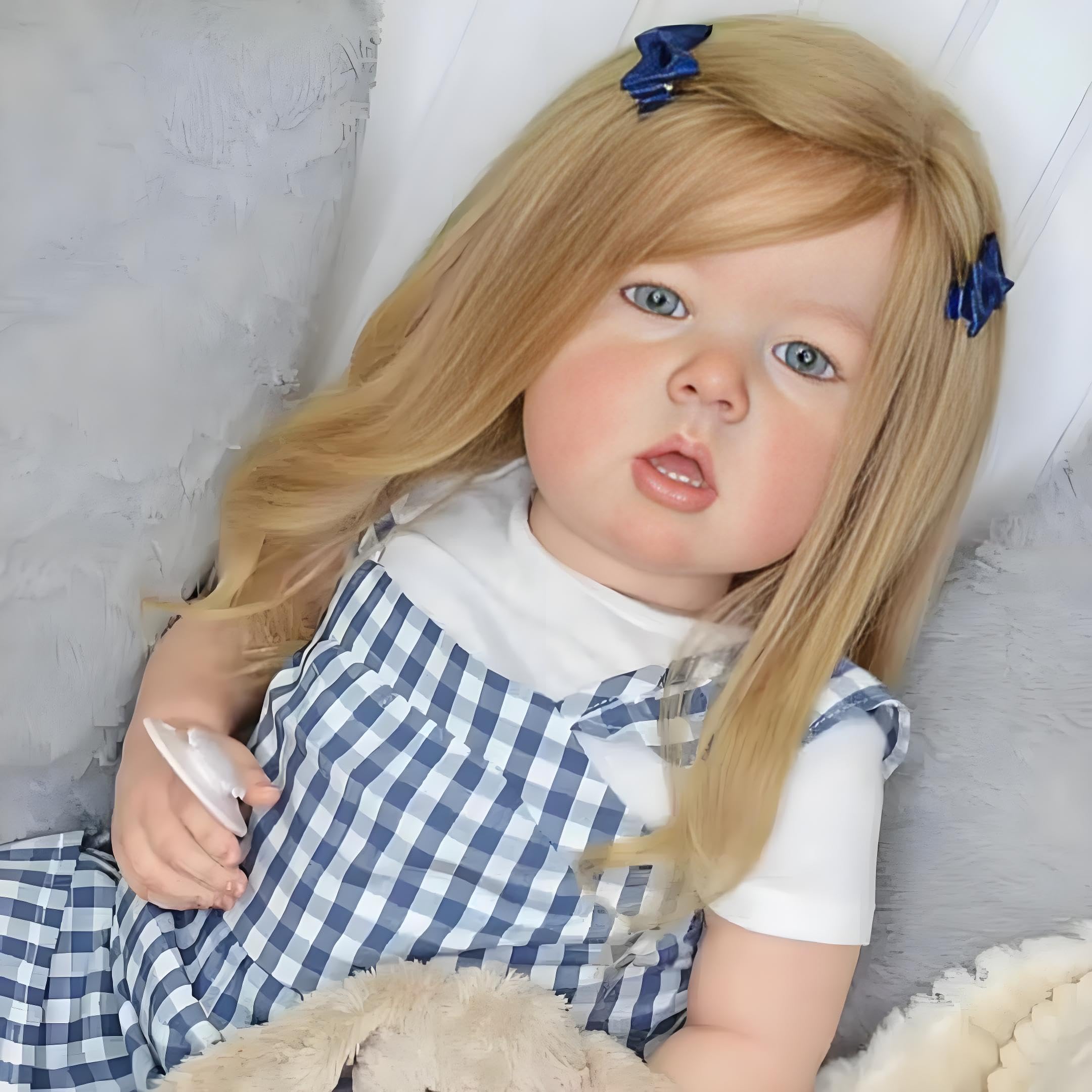 RXDOLL 71 cm Reborn lalki dla maluchów, miękkie, winylowe kończyny, tkanina, ciało, realistyczne lalki dla dziewczynek z ukorzenionymi włosami, realistyczna lalka noworodka, prawdziwy rozmiar, Reborn