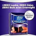 Always Discreet Nuit, Couches pour adultes pour femmes, sous-vêtements d'incontinence de nuit XL/XXL, 14 unités​