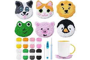 WovWeave Animal Punch Needle Coasters Kit: Embark on a Delightful Adventure in DIY Crafts