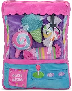 iscream Sweet Surprise Claw Machine Fleece 5-Piece Play Pillow Set with Embroidered Accents