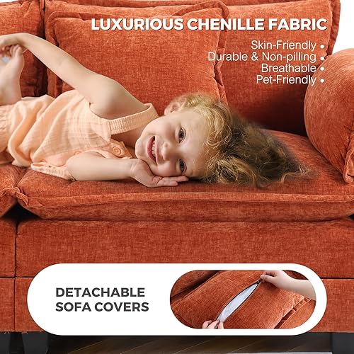 Miniatura 4 de ELUCHANG Sofá modular en forma de U de 153 pulgadas con almohada, sofá de asiento profundo para sala de estar, sofá moderno de 6 asientos con