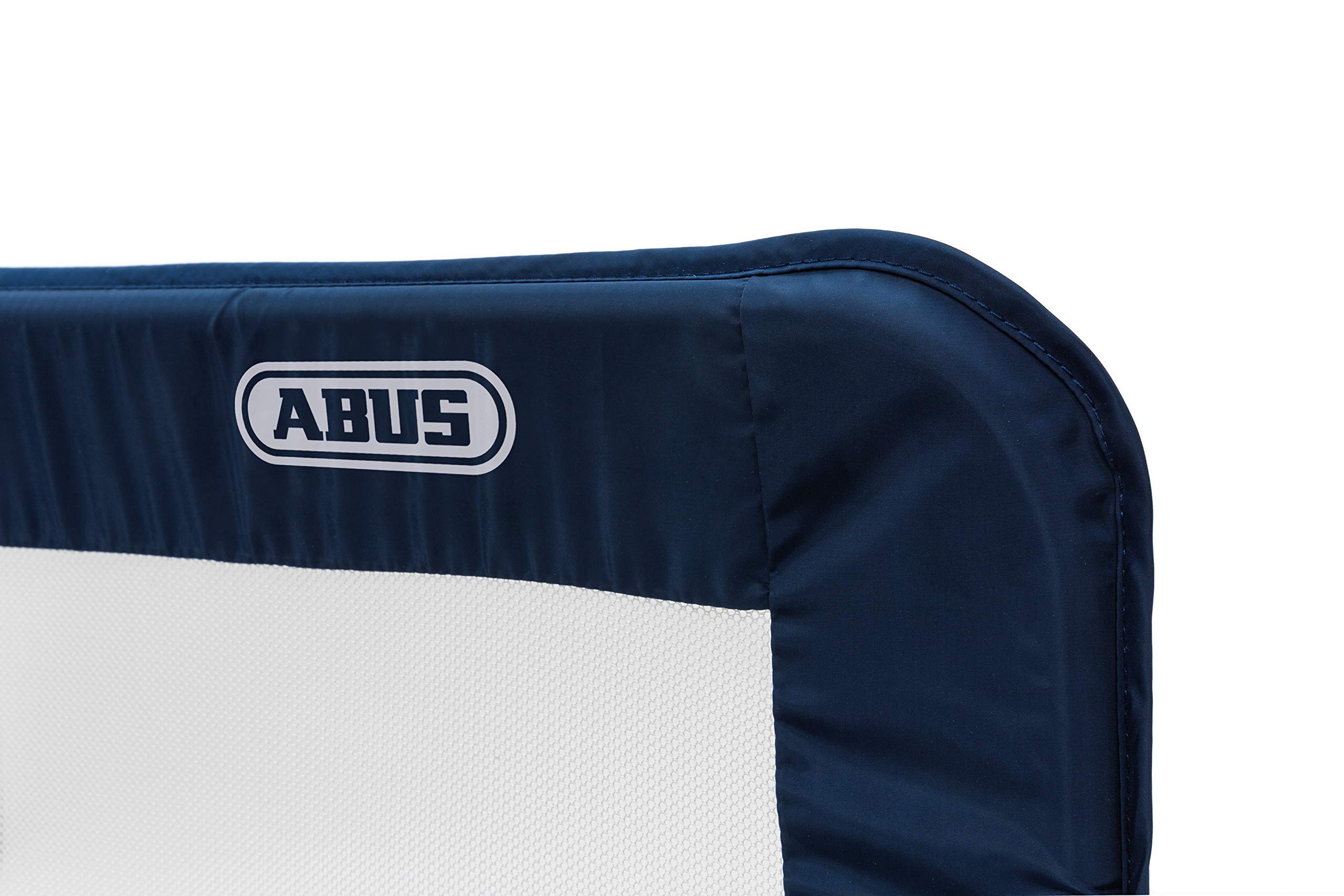 ABUS Barandilla de Cama Eric - Barrera Anticaídas Plegable de 150 cm, Azul | Guardacama de seguridad XXL para cuna y cama de matrimonio. Montaje rápido, ideal para viaje y fácil acceso abatible.