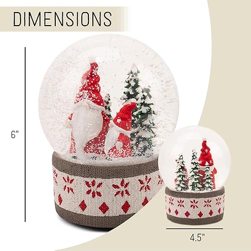 Miniatura 2 de NAT & Jules Fun - Globo de nieve musical con purpurina de Papá Noel, de 6 x 4.5 pulgadas, diseño de Papá Noel, decoración perfecta para las