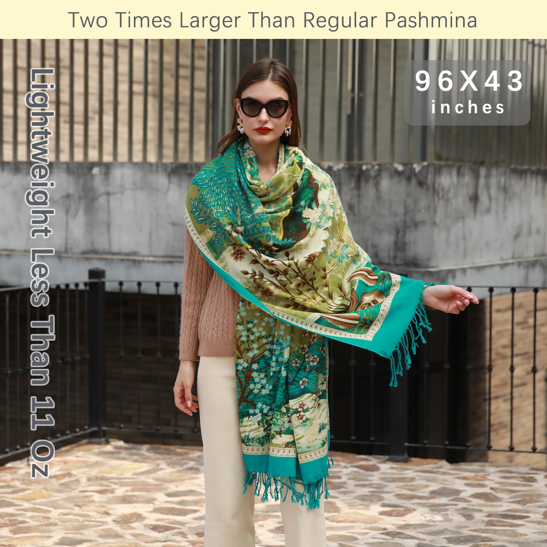 DANA XU Pashmina-Schals und Wickeltücher aus 100% Merinowolle, für Abendkleider, Hochzeit, weicher Poncho mit offener Vorderseite, Winter