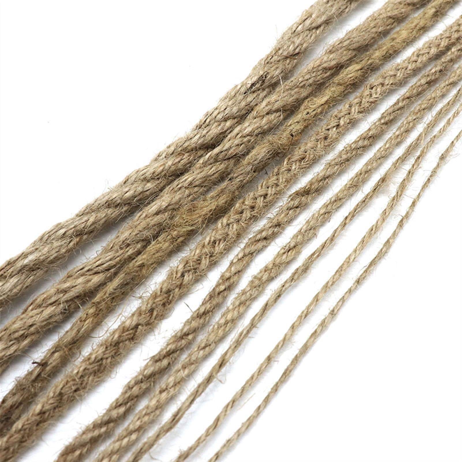 Bclla Zkenshan-Natural Jute Twine DIY Craft Handmade Decoration Pet Scratching 2mm-12mm, 10M Natural Jute Rope Twine Rope Hemp Cord Macrame String, Natural Jute Fiber (Color : 5MM)