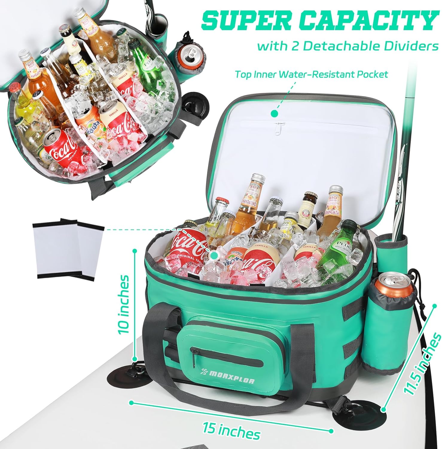MORXPLOR Waterproof Shell 24 cans Paddle Board Cooler Bag, Sup Deck,Kayak Cooler Bag Accessories