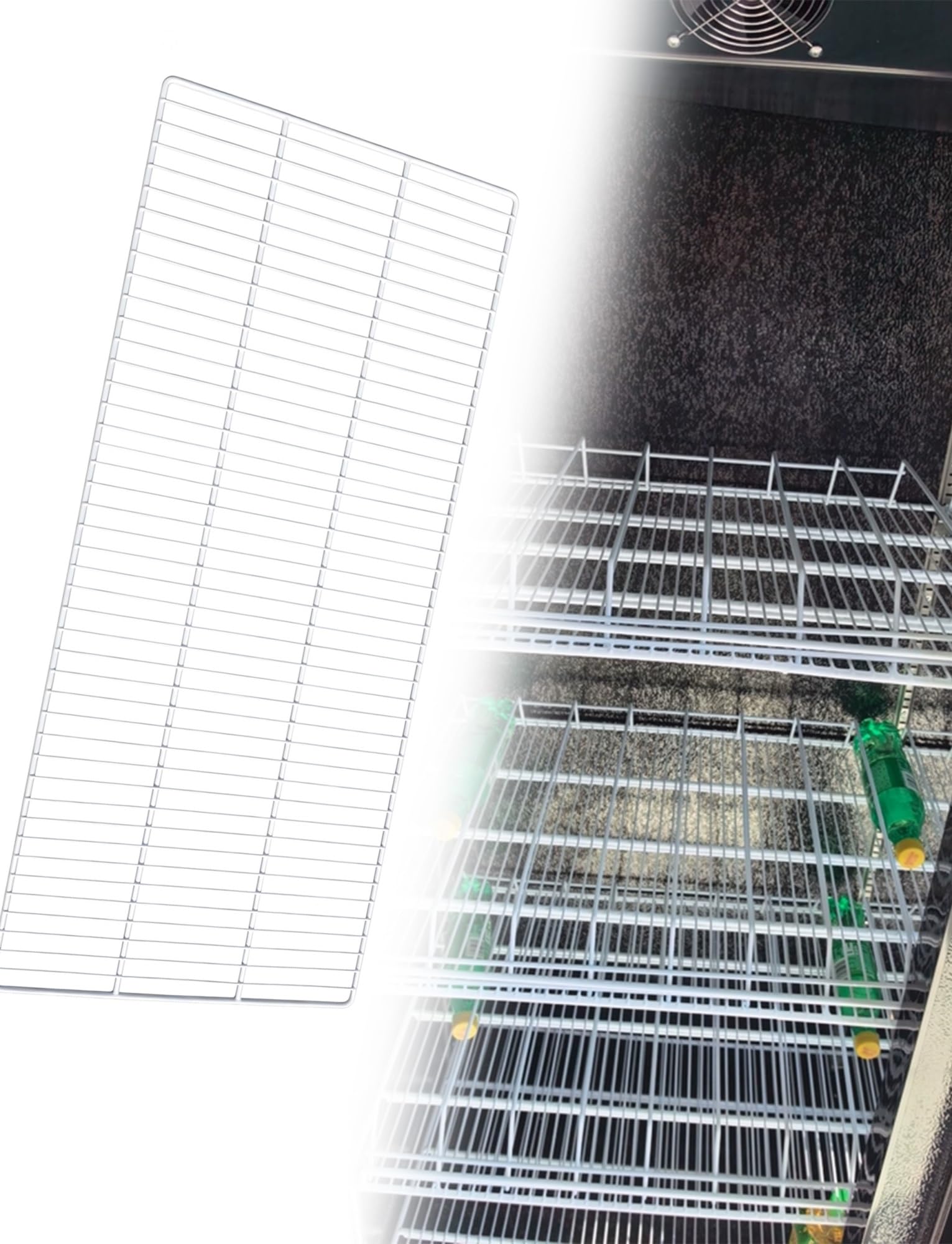 Estante de congelador inox, rejilla organizadora para frigorífico | Estante de rejilla para frigorífico y congelador, práctico organizador de almacenamiento(110cm x 41cm/43.31 x 16.14 in)