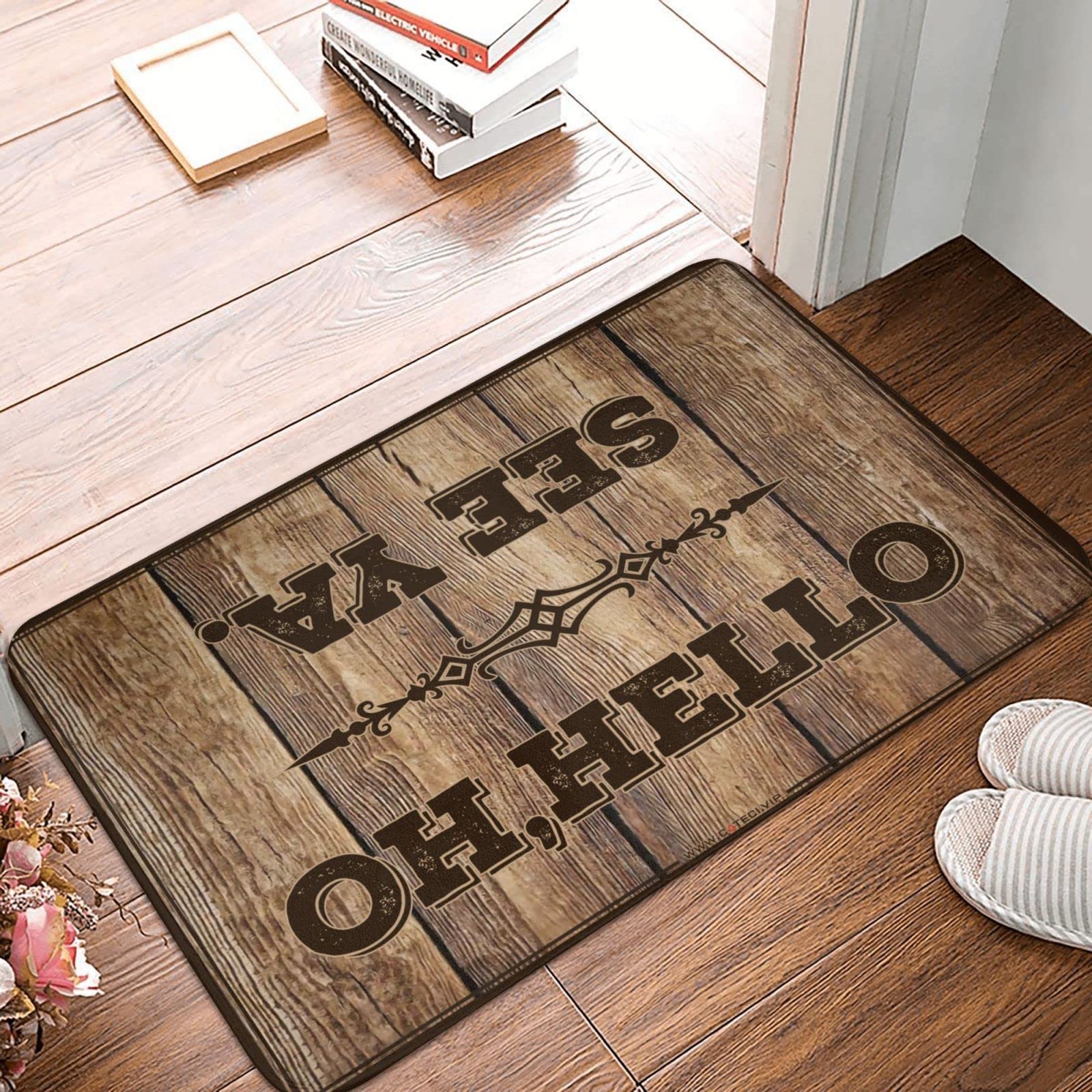Front Door Mats Indoor Hey There Mat Welcome Mat For Classroom Kitchen Rug Set(50X80CM)