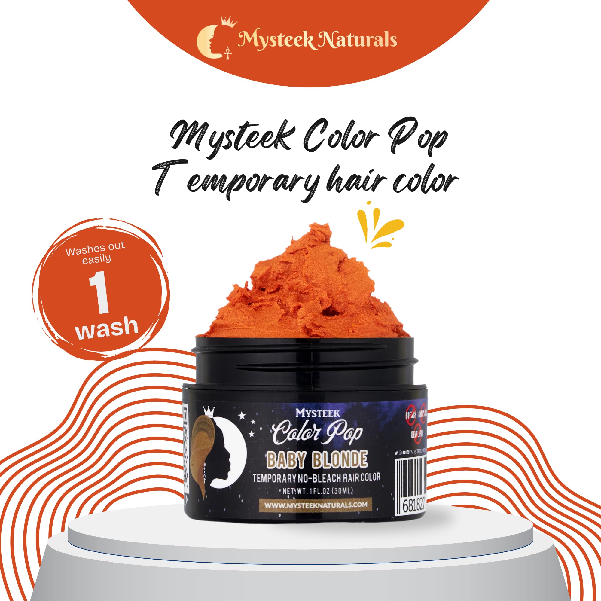 Amazon.com : Mysteek Naturals Color Pop Temporary Hair Color Cream