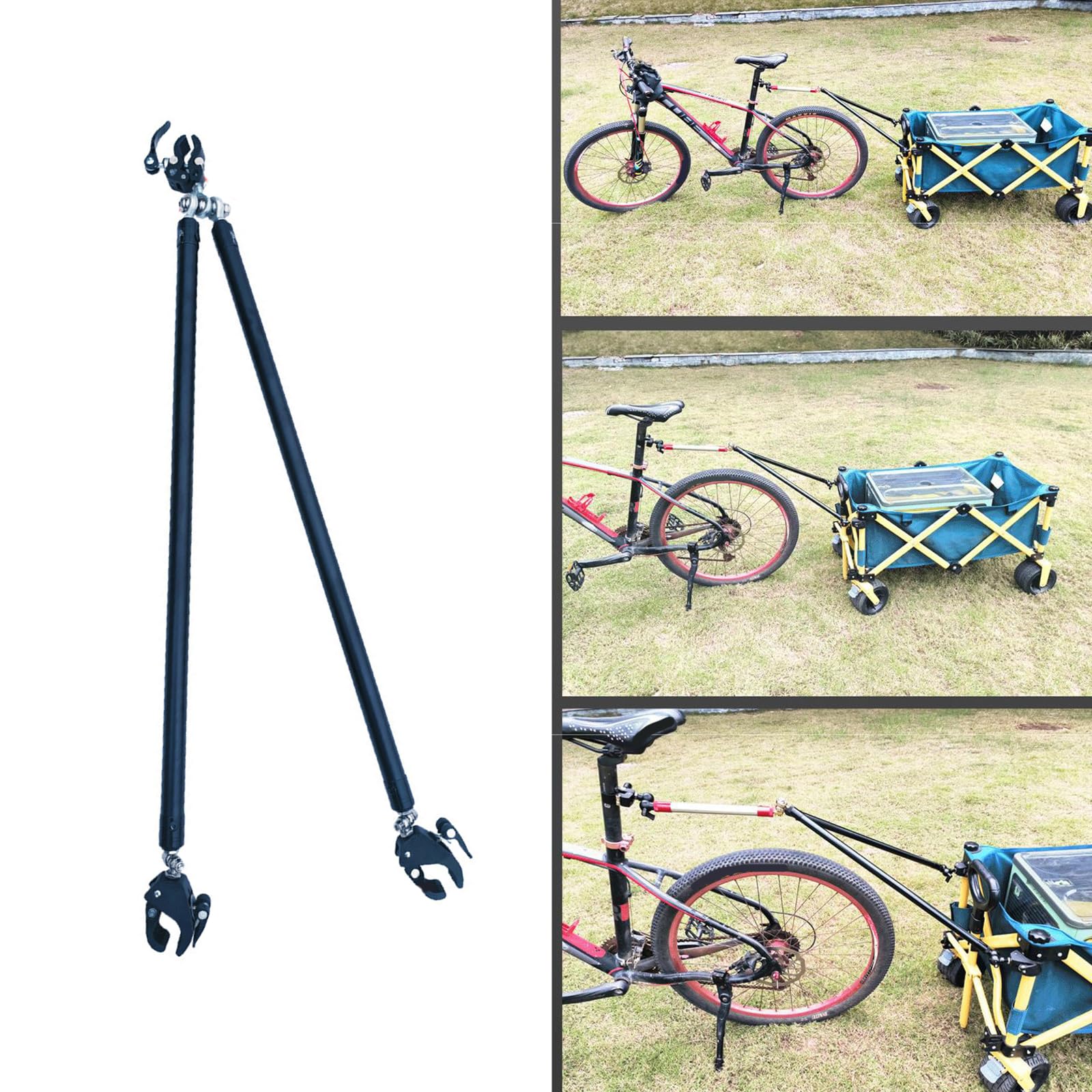 Road Trip Bike Trailer Connectors Cart Outdoor Cycling Travel Trailer for Short Distances City Transport
