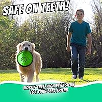 Vista 6 de Hyper Pet Flippy Flopper - Disco volador de 9 pulgadas, flota en el agua y seguro en los dientes, para todas las razas, paquete de 2