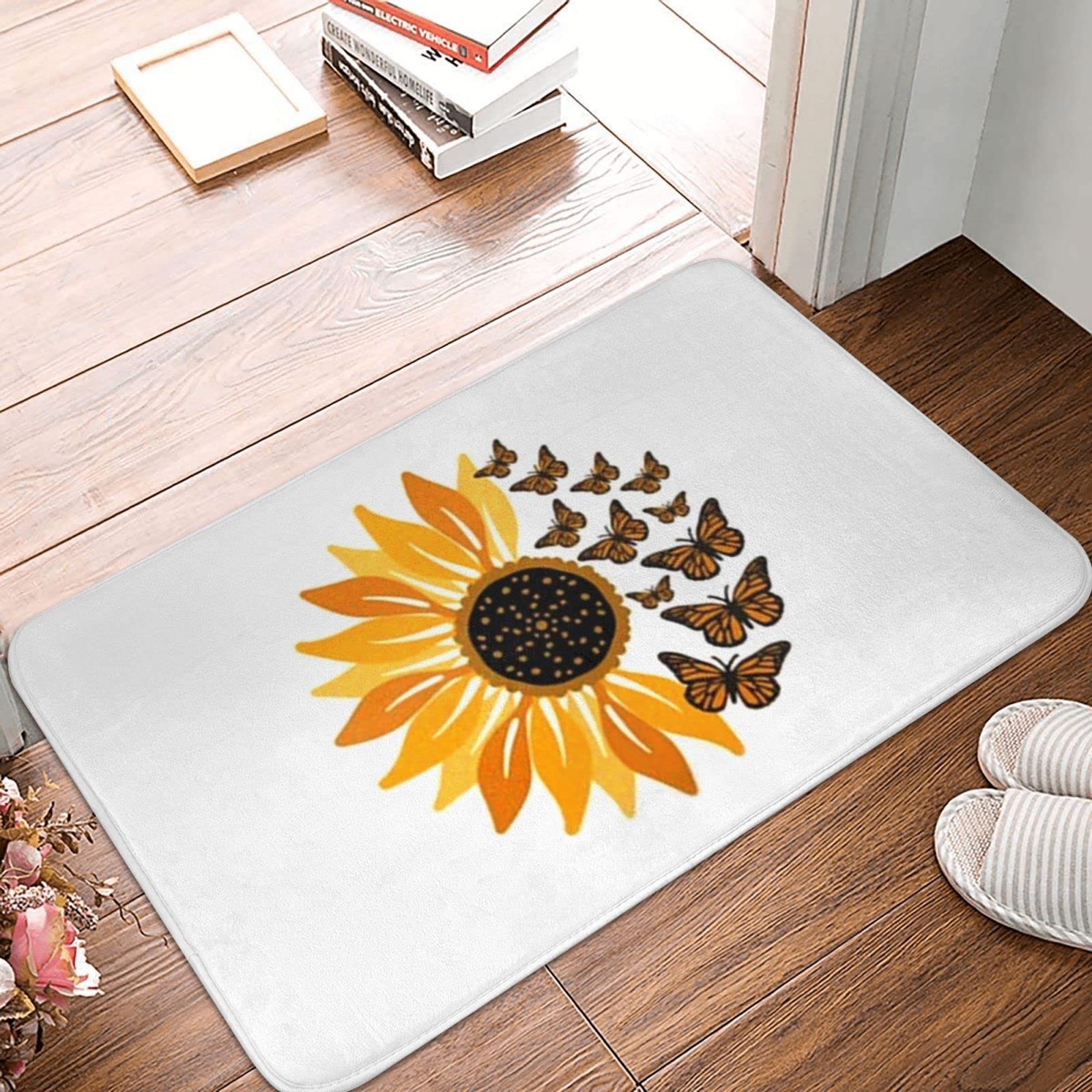 Paillasson tournesol 65 x 90 cm antidérapant pour entrée