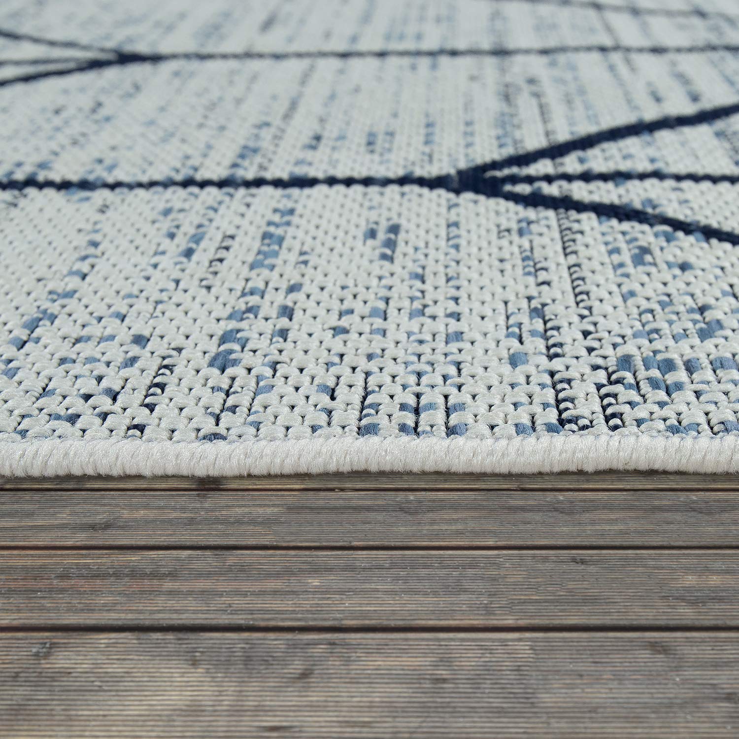 Paco Home Tapis Intérieur & Extérieur Tissage À Plat Géométrique Motif Scandinave en Blanc, Dimension:160x230 cm