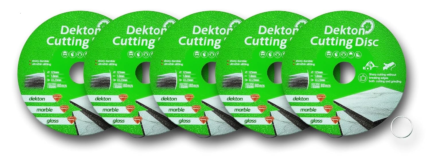 Generic 3 Pcs 4.5 in 115mm Cutting Wheel Pro for Dekton, 7/8 in Arbor, Industrial-Grade Vacuum Brazed Diamond Cutting Disc, Fits Dekton Sintered Stone Marble Glass Ceramic etc.