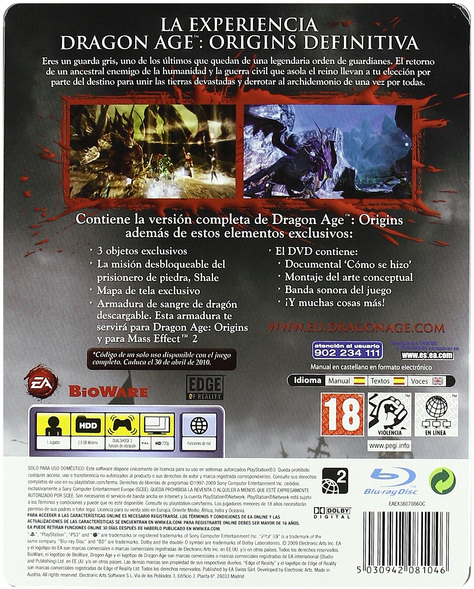 Electronic Arts Dragon age: origins, PS3
