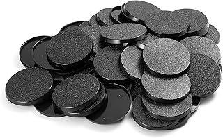 50mm Textured Plastic Round Bases or 1.96 inch Wargames Table Top Games 100 Count