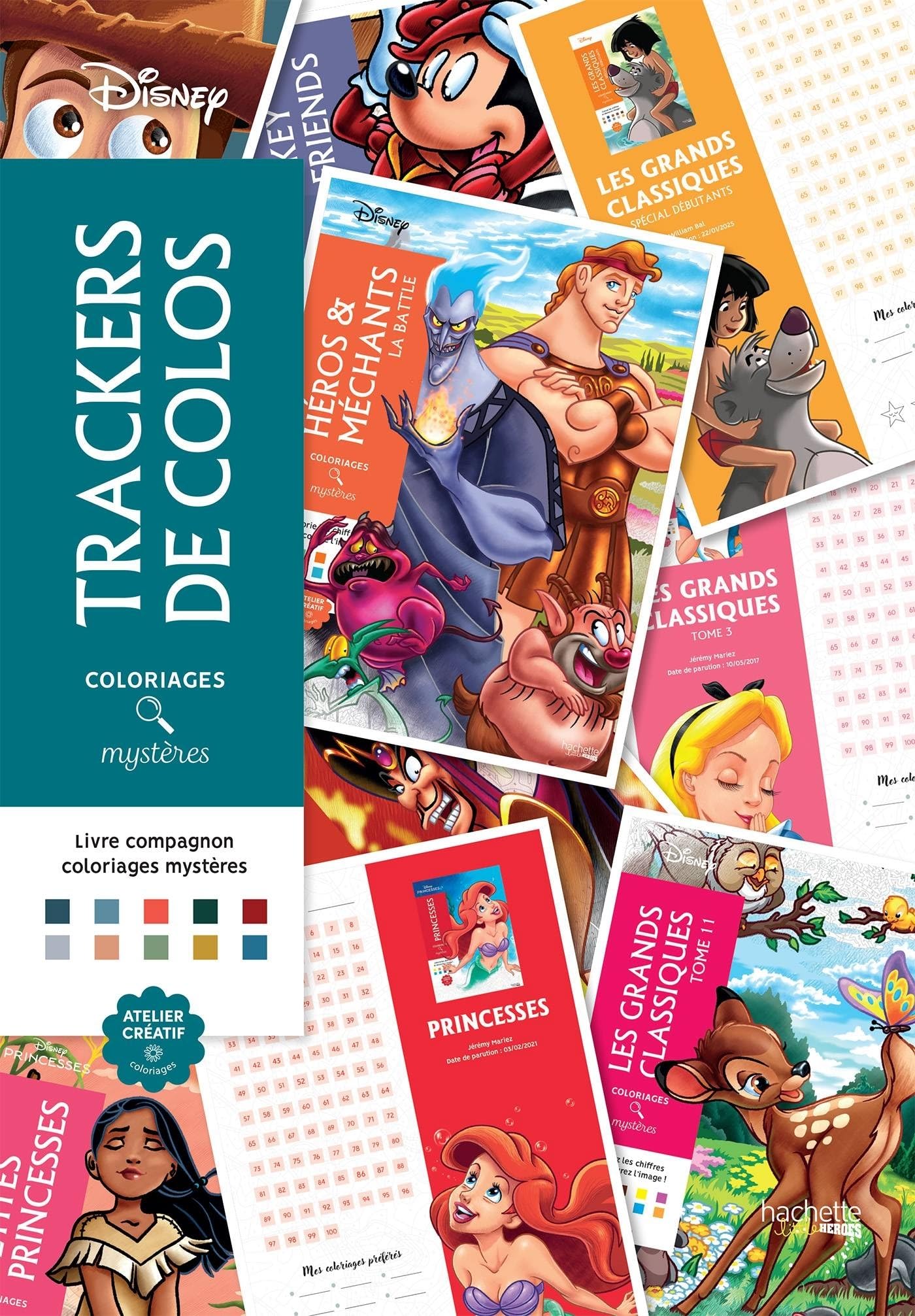 Livre compagnon - Les trackers de coloriages mystères Disney: Livre compagnon coloriages mystères