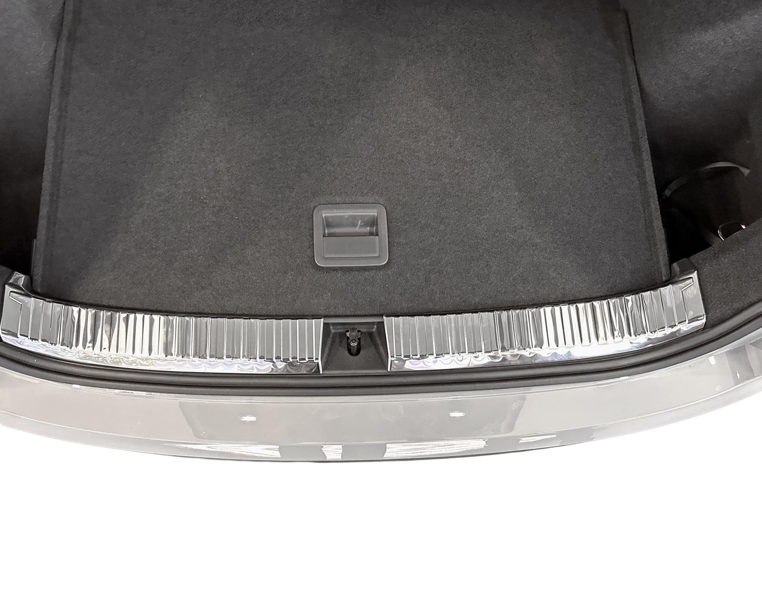 RECAMBO Protector de borde de carga de acero inoxidable interior cromado apto para Skoda Kodiaq II a partir de 2024 – Protección contra arañazos, contorno perfecto, acero inoxidable, base de cinta